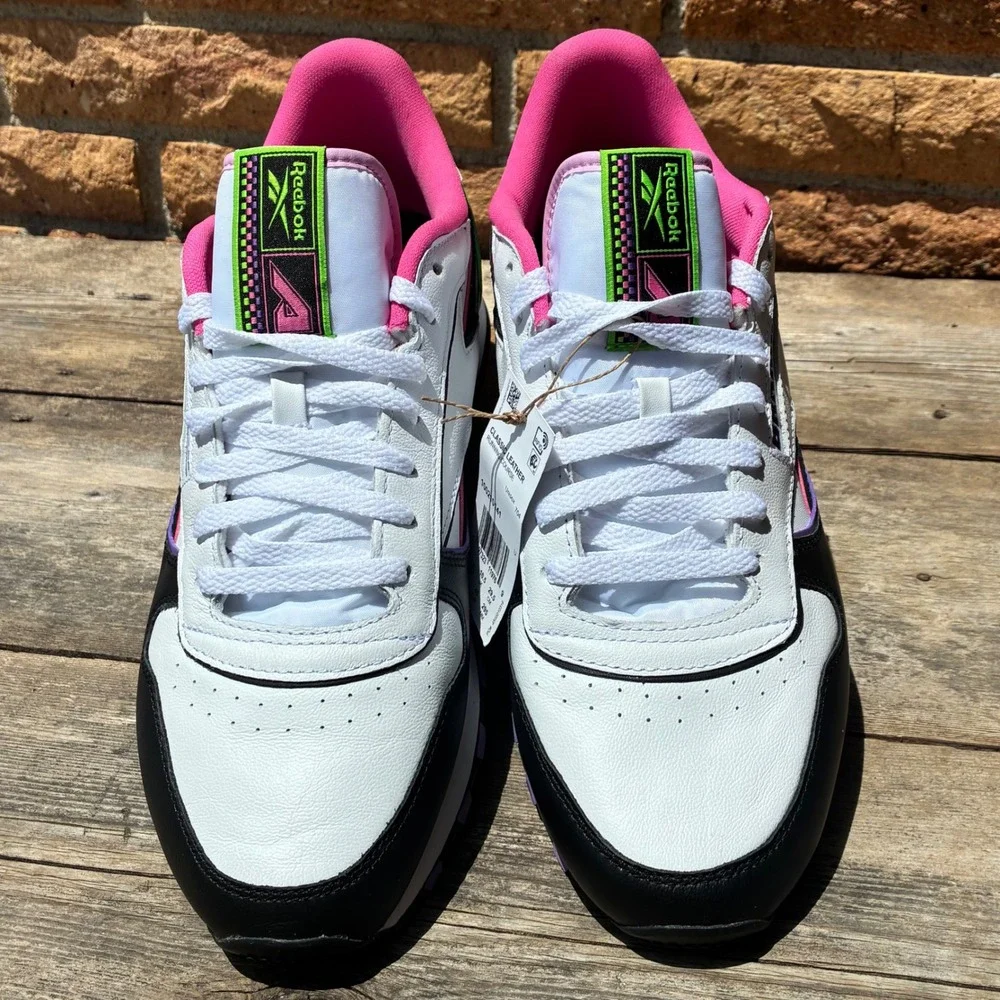 Reebok Classic Leather Anuel AA 11.5 White Black Pink Lime 100210141 Streetwear